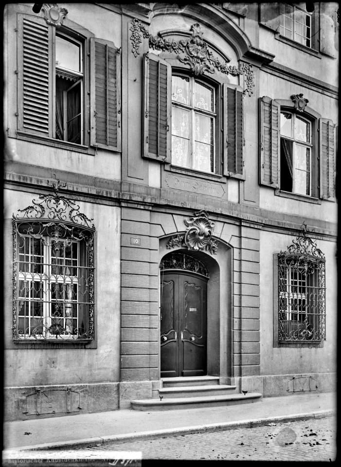 CH-NB - Basel, Haus zum Delphin, Fassade, vue partielle - Collection Max van Berchem - EAD-6958