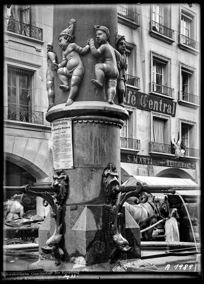 CH-NB - Bern, Pfeiferbrunnen, vue partielle - Collection Max van Berchem - EAD-6602