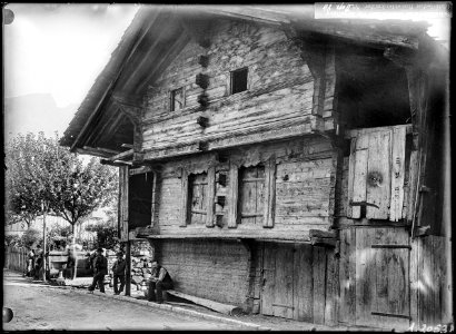 CH-NB - Brienz, Holzhaus, vue partielle extérieure - Collection Max van Berchem - EAD-6667