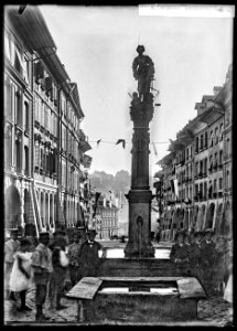 CH-NB - Bern, Gerechtigkeitsbrunnen, vue d'ensemble - Collection Max van Berchem - EAD-6620