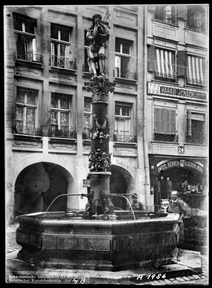 CH-NB - Bern, Pfeiferbrunnen, vue d'ensemble - Collection Max van Berchem - EAD-6599
