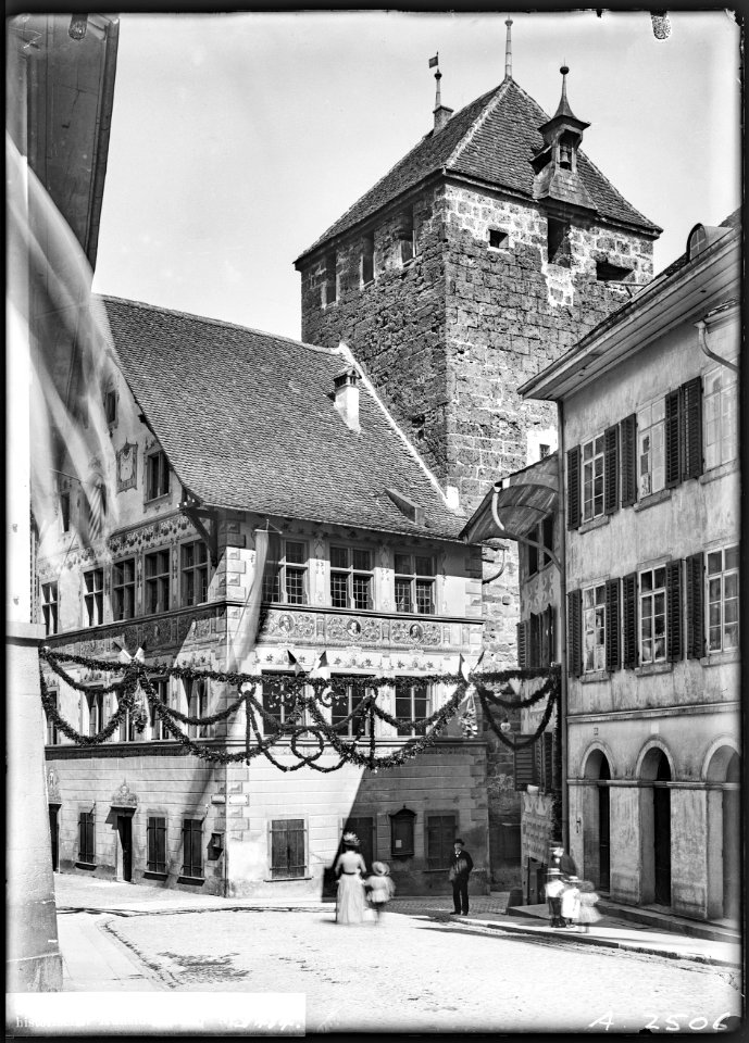 CH-NB - Brugg, Rathaus, vue partielle extérieure - Collection Max van Berchem - EAD-7071