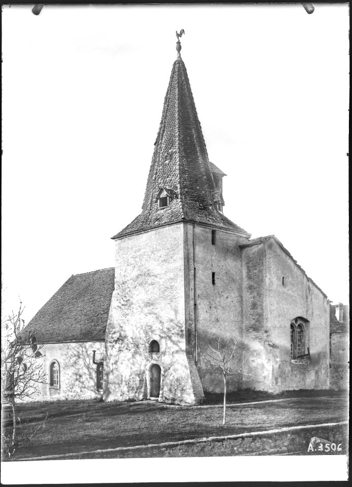 CH-NB - Chavornay, Église, Façade, vue partielle - Collection Max van Berchem - EAD-9400