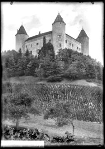 CH-NB - Champvent, Château de Champvent, vue d’ensemble extérieure - Collection Max van Berchem - EAD-7234