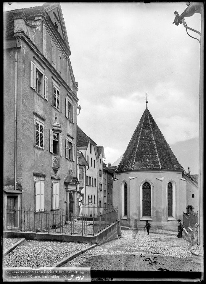 CH-NB - Chur, Kirche St. Martin, vue partielle extérieure - Collection Max van Berchem - EAD-7017