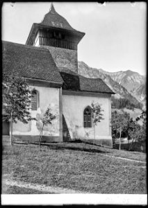 CH-NB - Château-d'Oex, Église Saint-Donat, vue partielle extérieure - Collection Max van Berchem - EAD-7241
