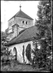 CH-NB - Chéserex, Ancienne Abbaye de Bonmont, Tour, vue partielle - Collection Max van Berchem - EAD-7227