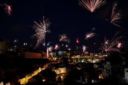 Fireworks light luxembourg photo