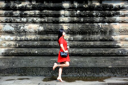 Red dress bag