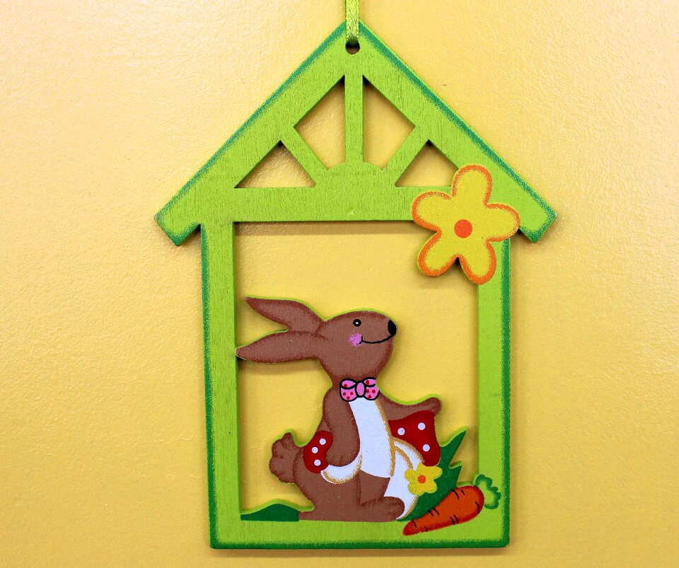 Easter decorations wooden ornament