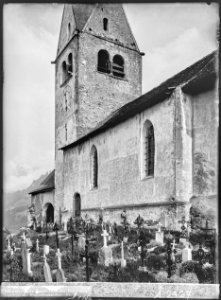 CH-NB - Disentis, Kirche St. Johannes Baptist, vue partielle extérieure - Collection Max van Berchem - EAD-7032