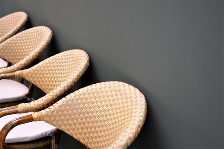 Rattan wall furniture pieces photo