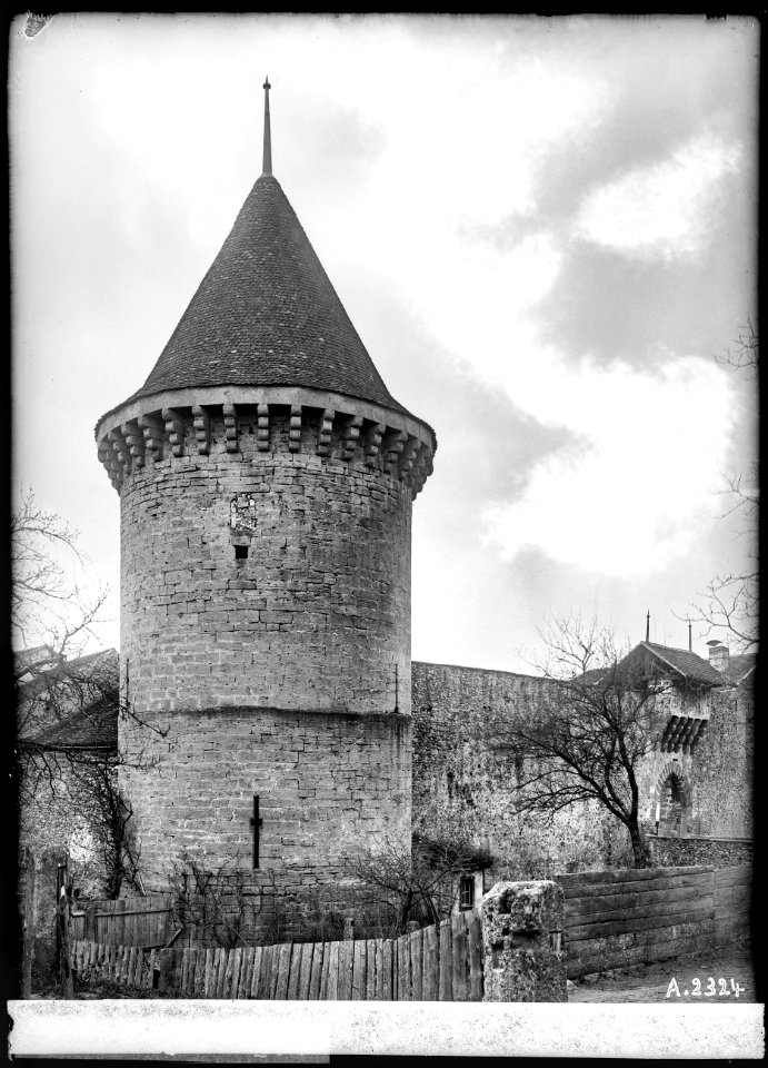 CH-NB - Estavayer-le-Lac, Mur d'enceinte, vue partielle - Collection Max van Berchem - EAD-6887