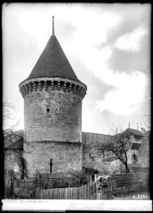 CH-NB - Estavayer-le-Lac, Mur d'enceinte, vue partielle - Collection Max van Berchem - EAD-6887