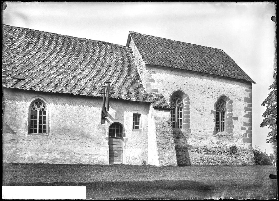 CH-NB - Cully, Église, Façade, vue partielle - Collection Max van Berchem - EAD-9418