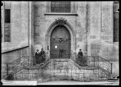 CH-NB - Fribourg, Cathédrale St-Nicolas, vue partielle extérieure - Collection Max van Berchem - EAD-6854