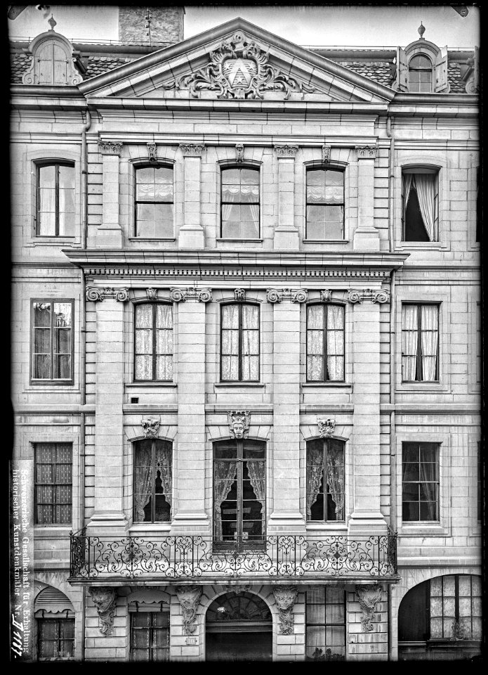 CH-NB - Genève, Maison Cayla, Façade, vue partielle - Collection Max van Berchem - EAD-8716