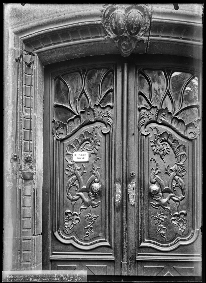 CH-NB - Fribourg, Maison, Porte, vue partielle - Collection Max van Berchem - EAD-6861