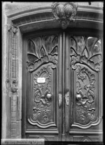CH-NB - Fribourg, Maison, Porte, vue partielle - Collection Max van Berchem - EAD-6861