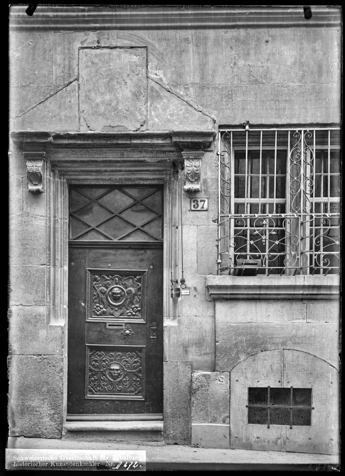 CH-NB - Fribourg, Maison, vue partielle extérieure - Collection Max van Berchem - EAD-6857