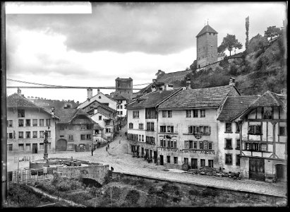 CH-NB - Fribourg, Quartier du Gottéron, vue partielle - Collection Max van Berchem - EAD-6826