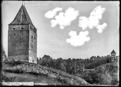 CH-NB - Fribourg, Tour rouge, vue d'ensemble - Collection Max van Berchem - EAD-6809