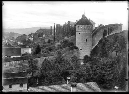 CH-NB - Fribourg, Remparts, vue partielle - Collection Max van Berchem - EAD-6807