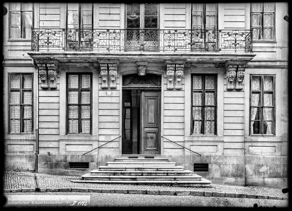 CH-NB - Genève, Maison, Façade, vue partielle - Collection Max van Berchem - EAD-8711