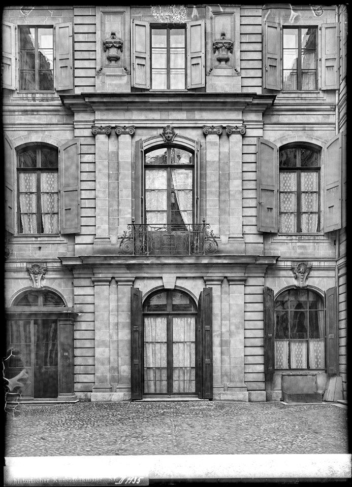 CH-NB - Genève, Maison Faire, Façade, vue partielle - Collection Max van Berchem - EAD-8662