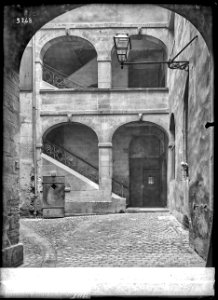 CH-NB - Genève, Maison Saladin, Cour, vue partielle - Collection Max van Berchem - EAD-8680