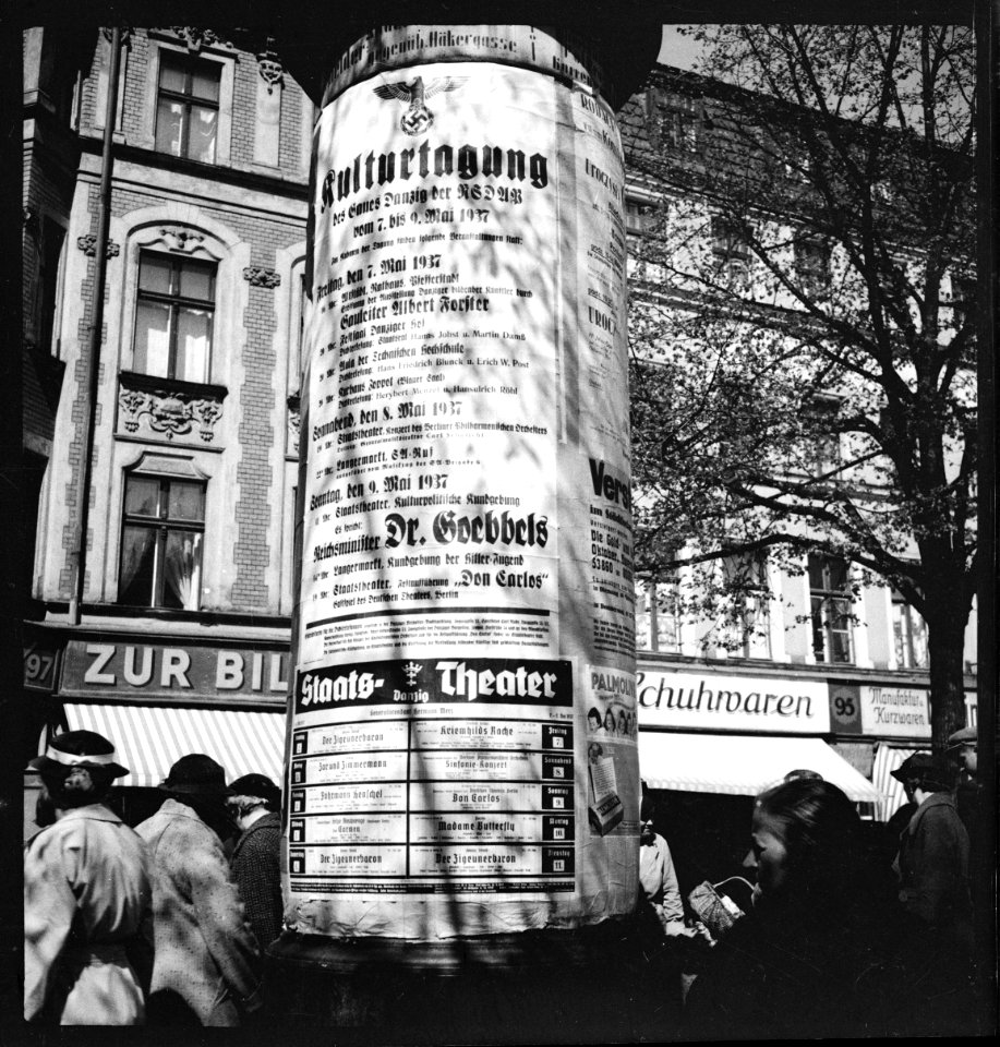 CH-NB - Freie Stadt Danzig, Danzig (Gdansk)- Plakatsäule - Annemarie Schwarzenbach - SLA-Schwarzenbach-A-5-13-059