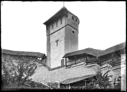 CH-NB - Fribourg, Remparts, vue partielle - Collection Max van Berchem - EAD-6808