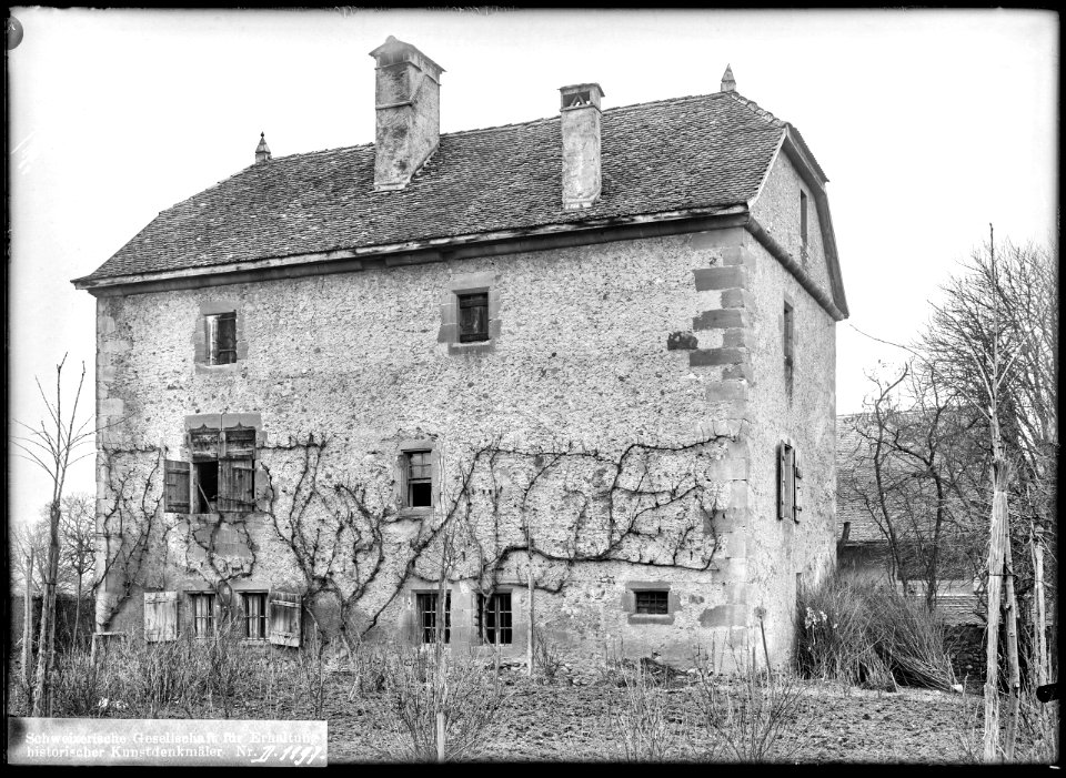 CH-NB - Genève, Arare, Manoir, Facade, vue partielle - Collection Max van Berchem - EAD-8726