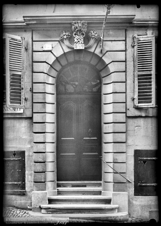 CH-NB - Genève, Maison Favaz, Porte, vue d'ensemble - Collection Max van Berchem - EAD-8683