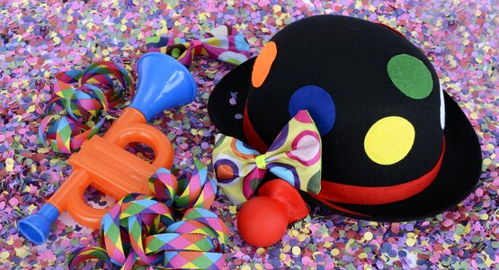 Colorful clown funny