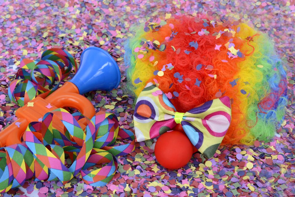 Colorful clown funny