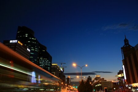 Guomao bridge on night view beijing