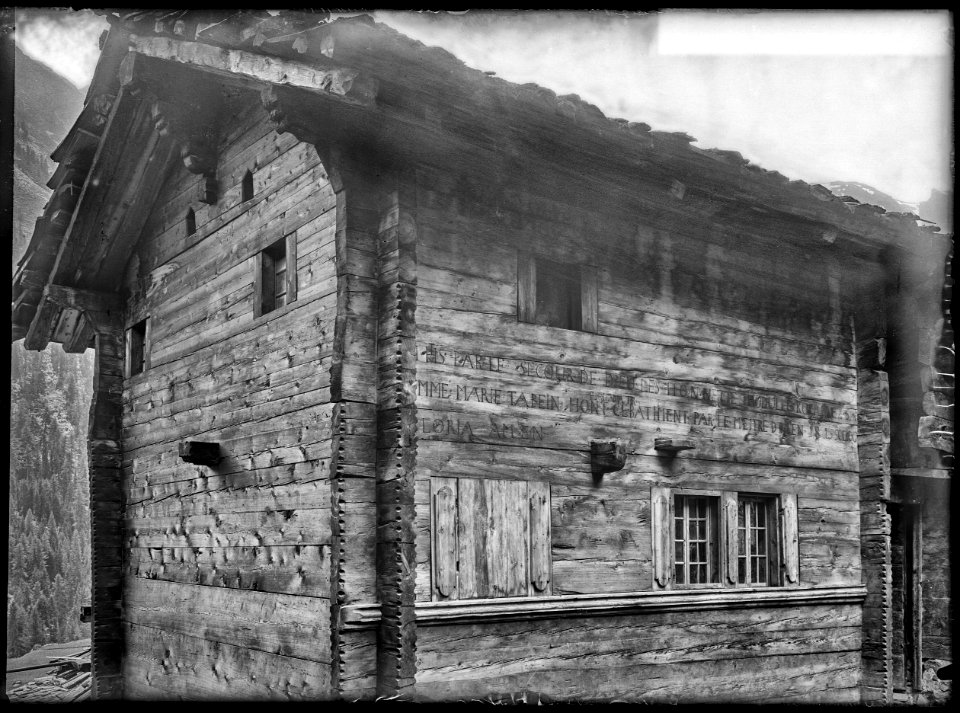 CH-NB - Grimentz, Chalet, vue partielle - Collection Max van Berchem - EAD-7611
