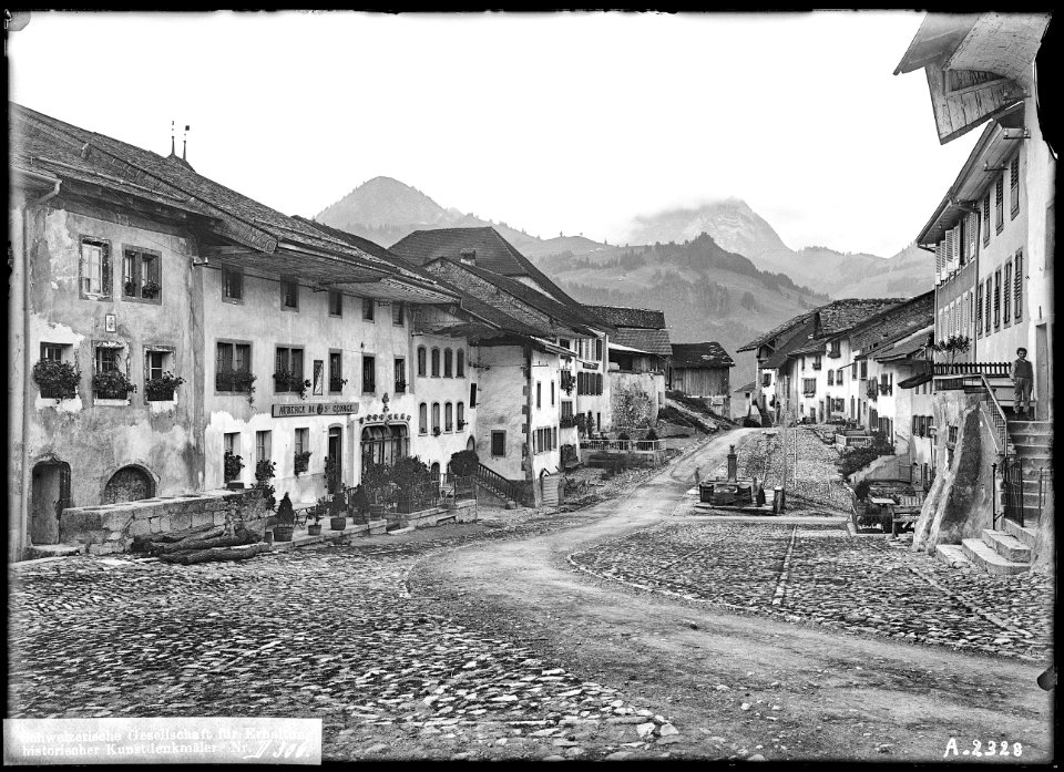 CH-NB - Gruyères, vue partielle - Collection Max van Berchem - EAD-6891