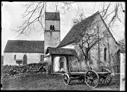 CH-NB - Kirchbühl, Kirche St. Martin, vue partielle extérieure - Collection Max van Berchem - EAD-6762
