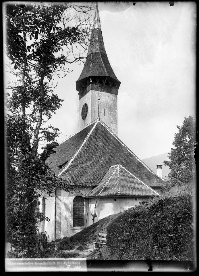 CH-NB - Hilterfingen, Kirche, vue partielle extérieure - Collection Max van Berchem - EAD-6682