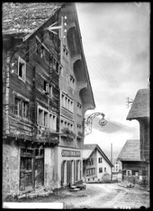 CH-NB - Hospental, Gasthaus zum Schäfli, vue partielle extérieure - Collection Max van Berchem - EAD-6785