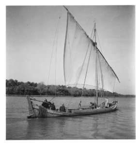 CH-NB - Irak- Boot auf Euphrat-Arm - Annemarie Schwarzenbach - SLA-Schwarzenbach-A-5-03-078