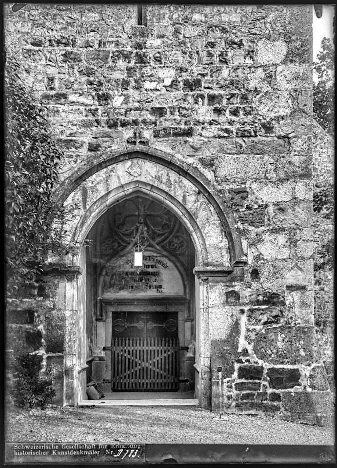 CH-NB - Montreux, Église St Vincent, vue partielle extérieure - Collection Max van Berchem - EAD-7370