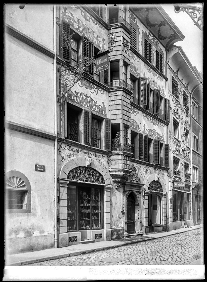 CH-NB - Luzern, Feer-Haus, vue partielle extérieure - Collection Max van Berchem - EAD-6751
