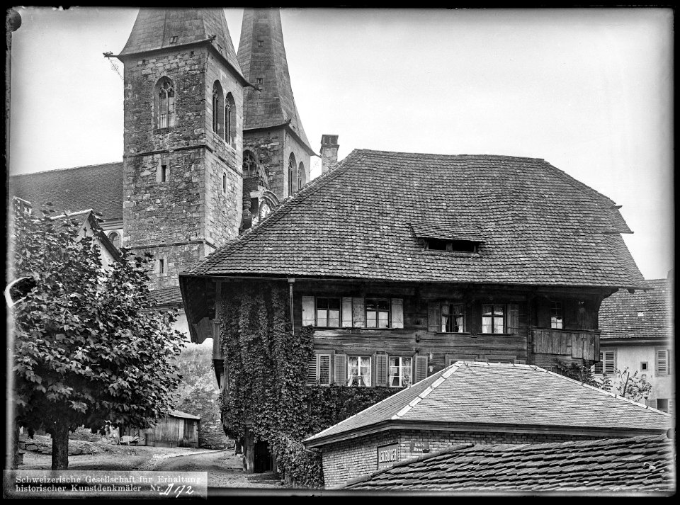 CH-NB - Luzern, Holzhaus, vue partielle extérieure - Collection Max van Berchem - EAD-6756
