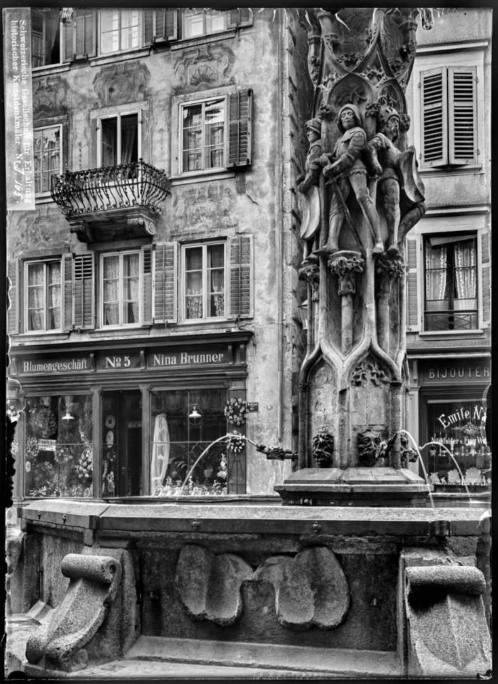 CH-NB - Luzern, Weinmarktbrunnen, vue partielle - Collection Max van Berchem - EAD-6749