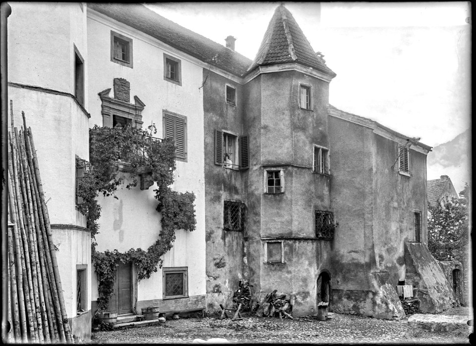 CH-NB - Maienfeld, Haus, vue partielle extérieure - Collection Max van Berchem - EAD-7045