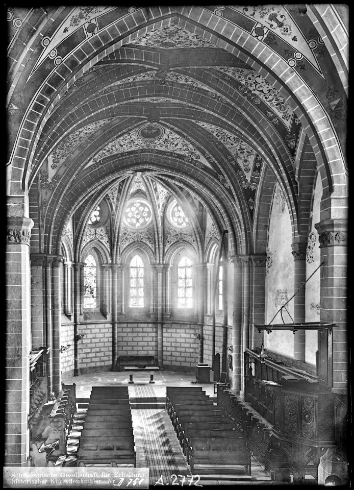 CH-NB - Lutry, Temple de Lutry, vue partielle intérieure - Collection Max van Berchem - EAD-7337