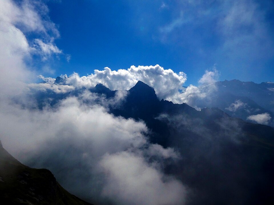 Blue alpine switzerland